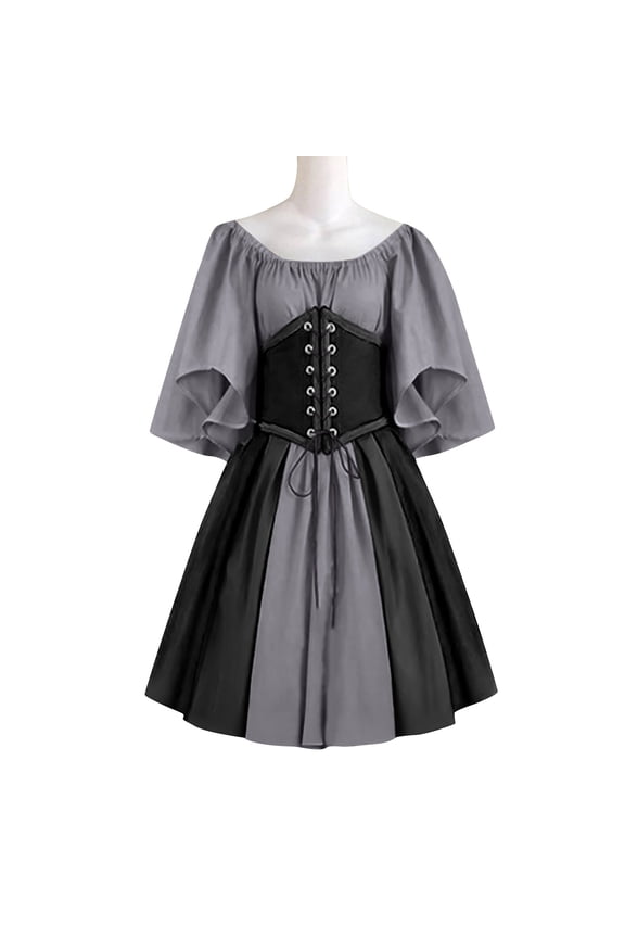Women's Medieval Renaissance Costume Cosplay Over Dress Halloween Vampire Bride Costumes Dress For Women