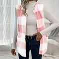 thumbnail image 1 of Heisall Women's Plaid Vest Flannel Button Down Sleeveless Shacket Shirt Outerwear Fall Lapel Long Jacket with Pockets, 1 of 8
