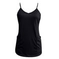 thumbnail image 1 of Heisall Women's Sleeveless V-Neck Pocket Tops Casual Blouse Polyester All Seasons Home Daily Wear, 1 of 2