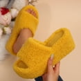 thumbnail image 1 of Heisall Women's Slippers Thickened Fleece Winter Warm Wedge Heel Thick-Soled Indoor/Outdoor Cozy House Shoes with Anti-Slip Sole in Black/Yellow/Gray, 1 of 9
