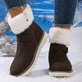 thumbnail image 1 of Heisall Women's Snow Boots Plus Size Autumn Winter Belt Buckle Side Zipper Comfortable Height Increasing Fleece-Lined Cotton Boots Casual Stylish, 1 of 8