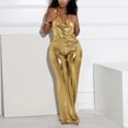 thumbnail image 1 of Heisall Women's Solid Color Sleeveless Suspender Jumpsuit Casual Summer Pocket Long Trousers S-XXL, 1 of 7