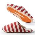 thumbnail image 1 of Heisall Women's Striped Soft Sole Slippers for Indoor/Outdoor Use, Non-Slip Winter House Shoes with Trendy Color Combinations, Open-Back Casual Winter Slippers with Cozy Fabric, 1 of 4