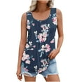 thumbnail image 1 of Heisall Women's Tank Tops Crewneck Tunic Sleeveless T-Shirt Blouse Casual Summer Outfits S-5XL, 1 of 5