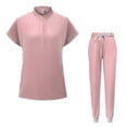 thumbnail image 1 of Heisall Women's Two Piece Nursing Uniform Set Loose Drawstring Pants with Pockets Short Sleeve Round Neck Top for Work and Home Wear, 1 of 4