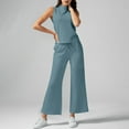 thumbnail image 1 of Heisall Women's Two Piece Sets High Neck Sleeveless Tops and Wide Leg Pants Casual Lounge Sets Spring Summer Outfits, 1 of 9