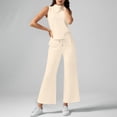 thumbnail image 1 of Heisall Women's Two Piece Sets High Neck Sleeveless Tops and Wide Leg Pants Casual Lounge Sets Spring Summer Outfits, 1 of 9