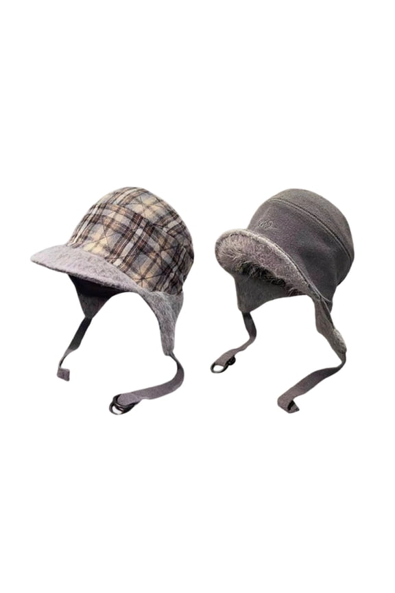Women's Winter Reversible Trapper Hat with Fleece Lining and Adjustable Ear Flaps for Cold Weather Protection