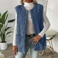 thumbnail image 1 of Heisall Womens Cardigan Sleeveless Knitted Sweater Vest Button Front With Pockets Loose Fit Casual Fashionable Outerwear, 1 of 8