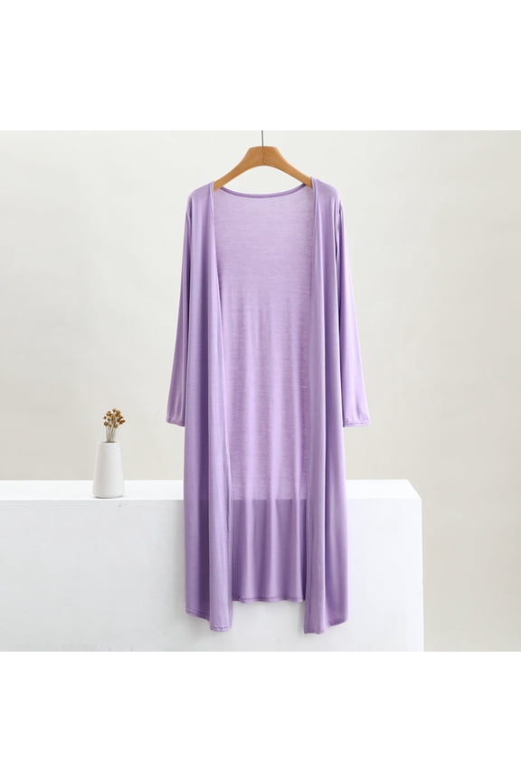 Womens Cardigans Long Sleeve Lightweight Casual Plain Open Front Knit Tops with Pockets Fashion Style