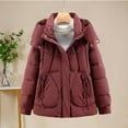 thumbnail image 1 of Heisall Womens Casual Jacket Zip-Up Hooded Solid Color Cotton Coat with Dual Pockets Long Sleeve, Winter Daily Wear Casual Fashion Style, 1 of 4