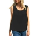 thumbnail image 1 of Heisall Womens Casual Tops Round Neck Sleeveless Solid Color Tshirts, 1 of 5