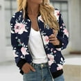 thumbnail image 1 of Heisall Womens Coat Loose Casual Hoodless Jacket Abstract Print Zipper Pockets Oversized Stylish Outerwear for Autumn Winter, 1 of 6