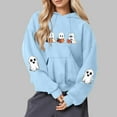 thumbnail image 1 of Heisall Womens Hooded Sweatshirt Halloween Print Longline Long Sleeve with Pocket Autumn Winter Casual Fashion Sweatshirts, 1 of 3