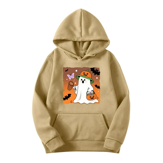 Heisall Womens Hooded Sweatshirts Long Sleeve Printed Loose Fit Casual Fashion Sweatshirt