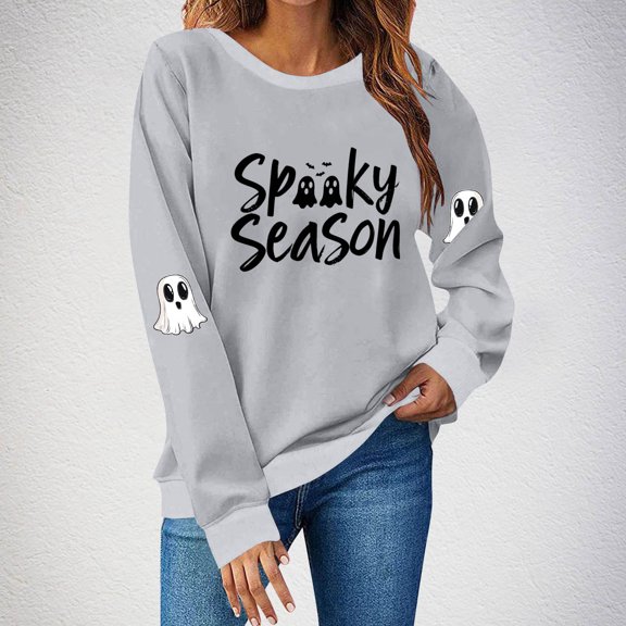 Heisall Womens Hoodie 2025 Autumn Winter Long Sleeve Hooded Pullover Halloween Print Loose Casual Fashion Sweatshirt