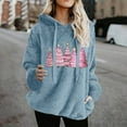 thumbnail image 1 of Heisall Womens Hoodies 2025 Autumn Winter Letter Christmas Print Pocket Drawstring Long Sleeve Double-sided Fleece Plush Fashion Loose Casual Sweatshirts, 1 of 4