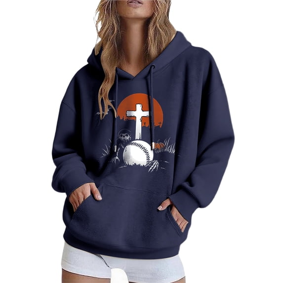 Heisall Womens Hoodies Long Sleeve Casual Loose Pullover Hooded Sweatshirts Autumn Winter Fashion