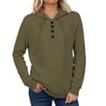 thumbnail image 1 of Heisall Womens Hoodies Quarter Zip Button Pocket Casual Fashion Loose Pullover Sweatshirt, 1 of 4