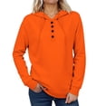 thumbnail image 1 of Heisall Womens Hoodies Quarter Zip Button Pocket Casual Fashion Loose Pullover Sweatshirt, 1 of 4