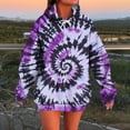 thumbnail image 1 of Heisall Womens Hoodies Tie-Dye Print Longline Long Sleeve Pocket Casual Sportswear Loose Fashion Sweatshirts, 1 of 5