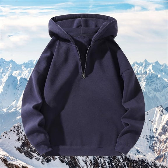 Heisall Womens Hoodies Zip-Up Hooded V-Neck Long Sleeve Solid Color Casual Sweatshirts