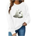 thumbnail image 1 of Heisall Womens Sweatshirts Autumn Winter 2025 Round Neck Long Sleeve Loose Casual No Hood Halloween Print Fashion Sweatshirts, 1 of 5