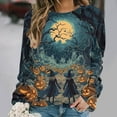 thumbnail image 1 of Heisall Womens Sweatshirts Long Sleeve Round Neck Loose Casual No Hood Halloween Print Fall Winter Fashion Sweatshirts, 1 of 6
