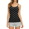 thumbnail image 1 of Heisall Womens Tank Tops Sleeveless Round Neck Polka Dot Print Cami Tops, 1 of 6