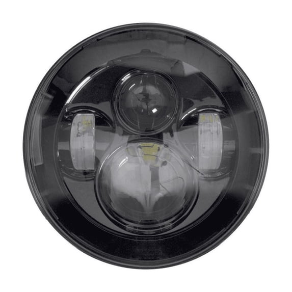 Heise BC-701B Universal 7" Black Round Motorcycle LED Replacement Headlights