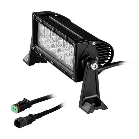 Heise - 8" Dual-Row LED Light Bar - Black