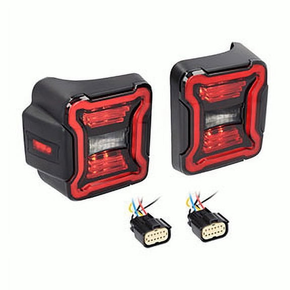 Heise JP-TL05S LED Smoked Taillights for Select Jeep Wrangler JL 2018-Up