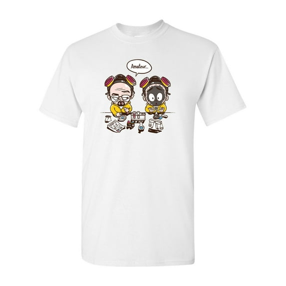 Heisenberg Funny Amateur Parody Adult DT T-Shirts Tee (XXXXX Large, White)