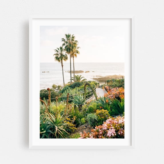 Heisler Park 02 - Laguna Beach California Photography White Framed Wall Art Print 12 x 18 inches