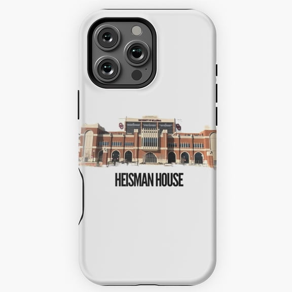 Heisman House College Football Art Phone Case for iPhone 16 15 14 13 12 11 Pro Max