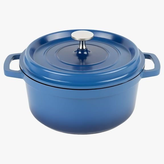 Heiss® Energy-Efficient Cast Aluminum Dutch Oven, 24 Ounce, Round, Blue