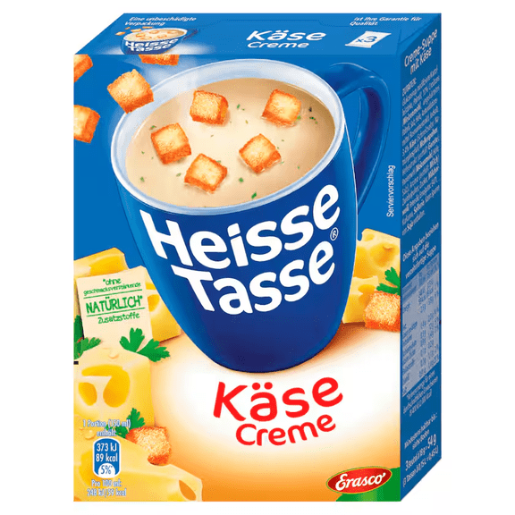 Heisse Tasse instant soup: CHEESE -3 sachets/ 1 box -