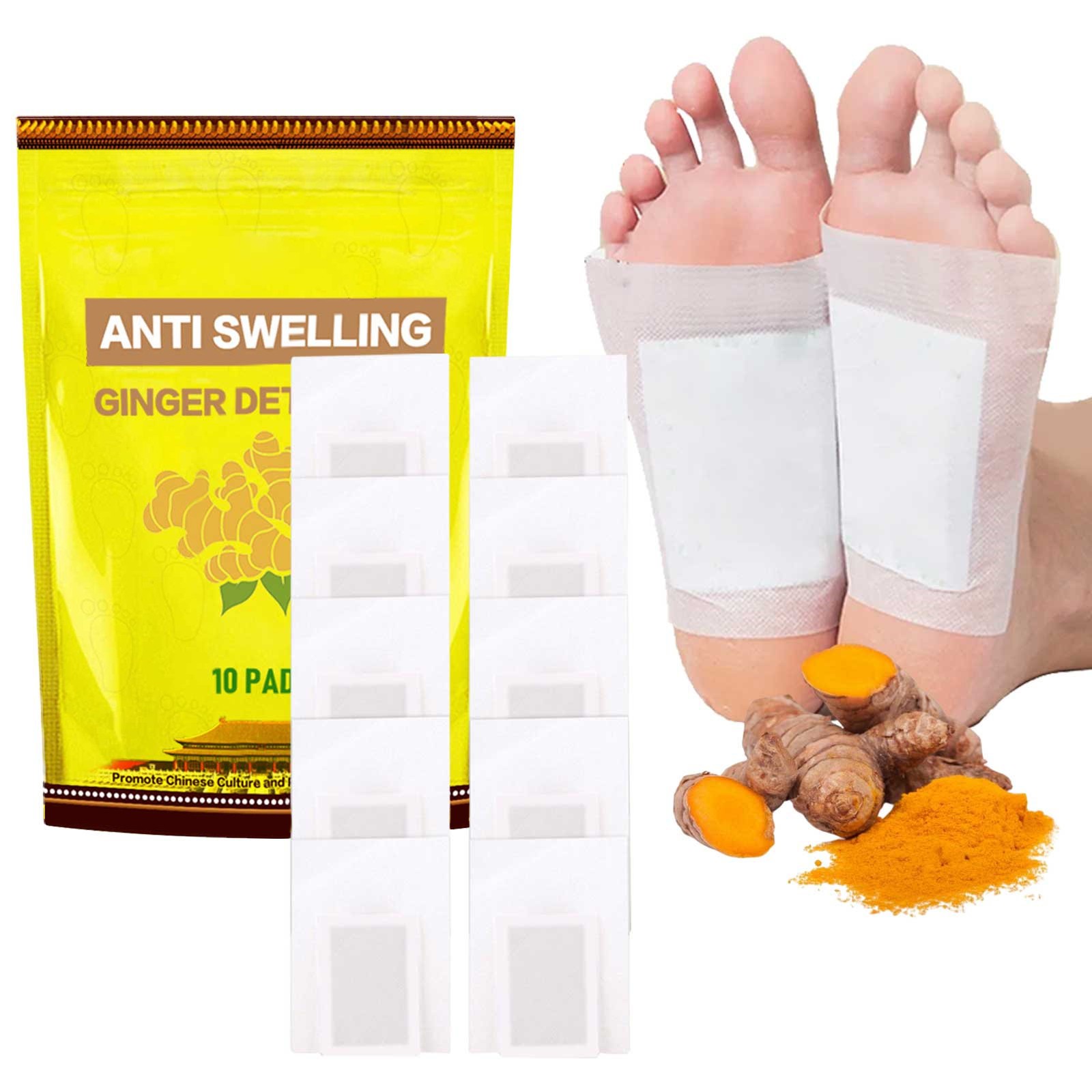 Heizi Foot Masks Gingers Foot Patch Relieves Joint Pain Turbidity And