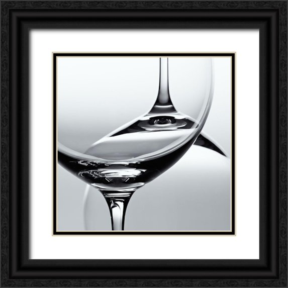 Hejha 15x15 Black Ornate Wood Framed with Double Matting Museum Art Print Titled - Glass
