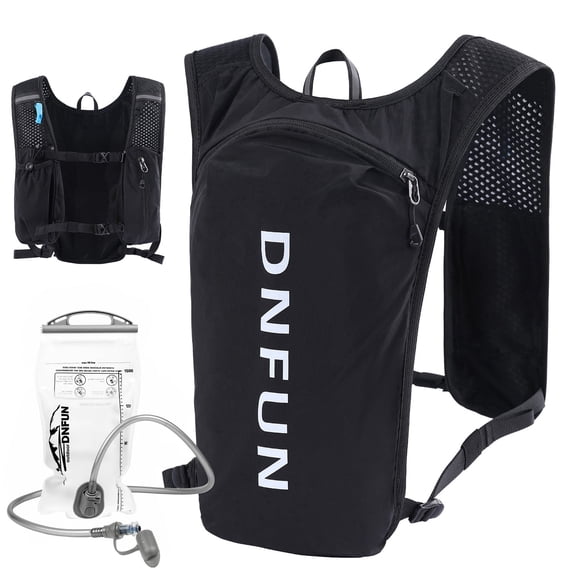 Running Vest Women Men Adjustable Running Hydration Vest 1.5L Water Bladder Lightweight Reflective Hydration Backpack for Marathon Jogging