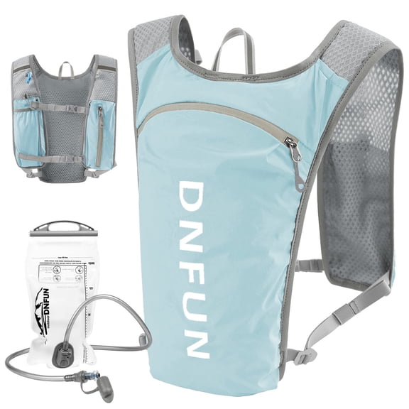 Running Vest Women Men Adjustable Running Hydration Vest 1.5L Water Bladder Lightweight Reflective Hydration Backpack for Marathon Jogging