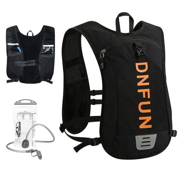 Running Vest Women Men Adjustable Running Hydration Vest 1.5L Water Bladder Lightweight Reflective Hydration Running Backpack for Marathon Jogging