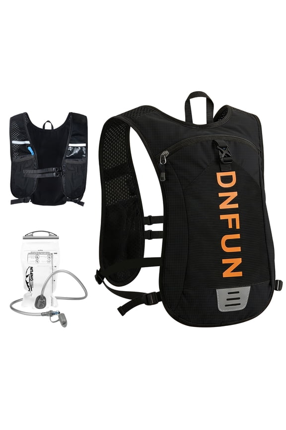Running Vest Women Men Adjustable Running Hydration Vest 1.5L Water Bladder Lightweight Reflective Hydration Running Backpack for Marathon Jogging