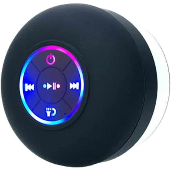 LOUQIBINE Heka Mini Bluetooth Shower Speaker with LED Light - IPX Waterproof, 3W HD Sound, Suction Cup, Bluetooth 5.0 for Bathroom & Outdoor