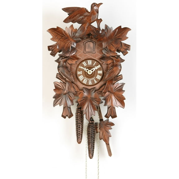 Hekas 11.42" Quartz Wooden Indoor Cuckoo Clock, Pendulum Motion