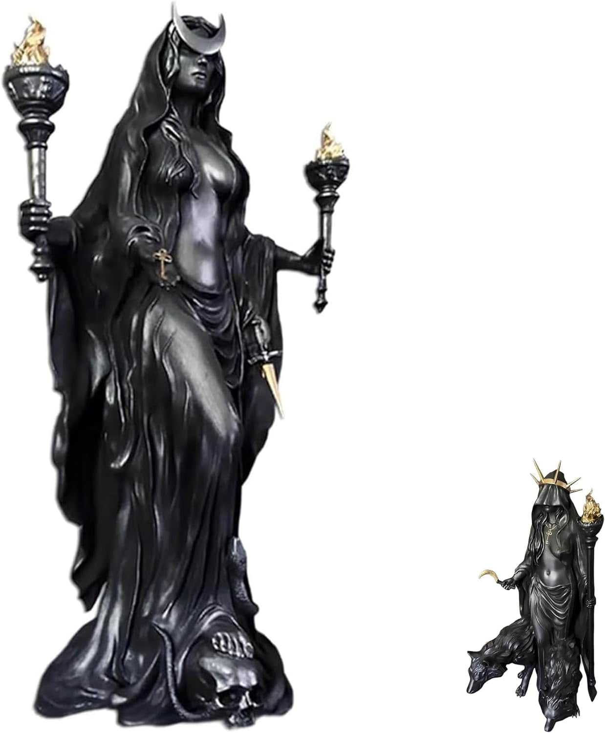 Hekate Niktipolos, The Witch of The Night, Underworld Hekate Phōsphoros  Light-Bringer or Morning Star Statue, Hecate Greek Goddess with Hounds of  Magic Resin Sculpture - Walmart.com, image size:1238x1500