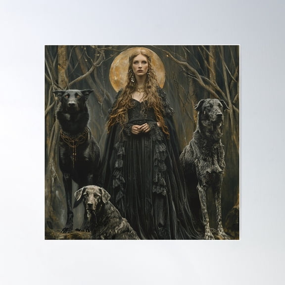 Hekate The Goddess Of Magic Poster Wall Art, Modern Wall Decor For Living Room Bedroom, 24x36 UNFRAMED