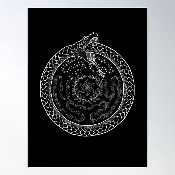Hekate Wheel Hecate Strophalos Ouroboros Pagan Witch Poster Wall Art, Modern Wall Decor For Living Room Bedroom, 24x36 UNFRAMED