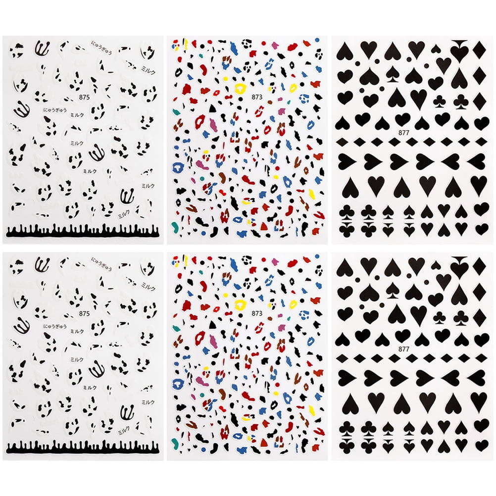 hekezhi-cartoon-cow-print-nail-stickers-6-sheets-walmart