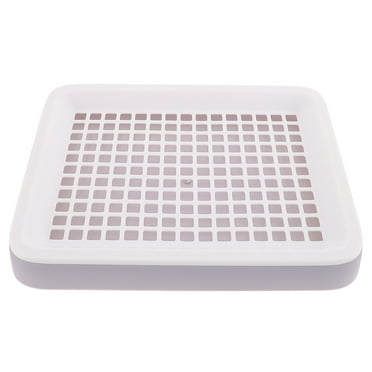 Indoor Bunny Potty Tray for Small Pets with Rectangular Design Assorted Color Plastic Safe Edges 7.5 x 5.5 inches